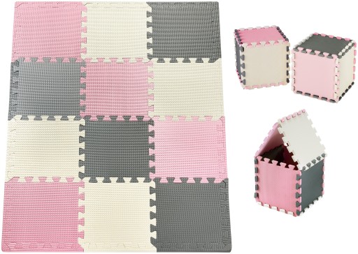 PIANKOWE PUZZLE 30cm x12szt MATA PIANKOWA 120x90cm