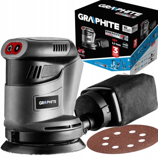 Szlifierka mimośrodowa Oscylacyjna GRAPHITE ENERGY 18V 125 mm REGULACJA