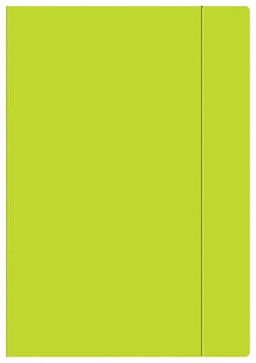 Teczka INTERDRUK z gumką A4+ FLUO LIMONKOWA