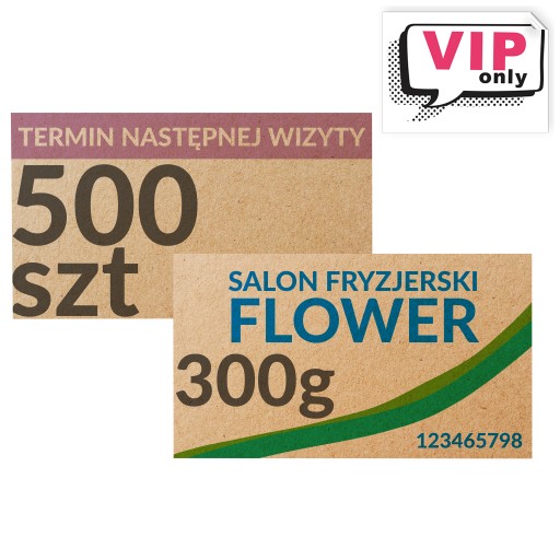 Wizytówki ECO DWUSTRONNE 500 szt. GRUBE PAPIER KRAFT 300 g PREMIUM