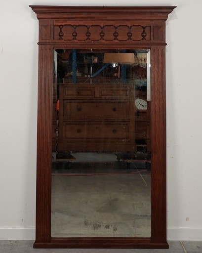 STYLOWE LUSTRO W DĘBOWEJ RAMIE DĄB EKLEKTYZM XXL 140 CM 1923 r