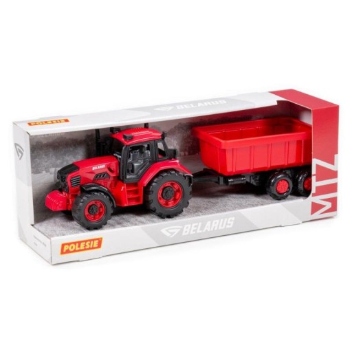 Traktor Belarus z wywrotką czerwony Polesie Wader