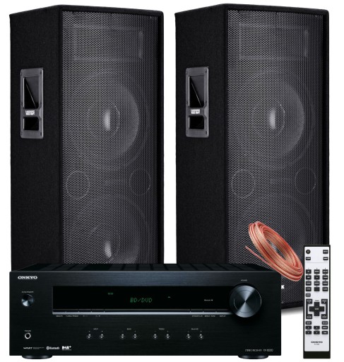 ZESTAW NAGŁOŚNIENIA 2400W WZMACNIACZ ONKYO BT DAB+