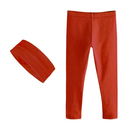 ZESTAW LEGGINSY + OPASKA NA GŁOWĘ BAWEŁNA 128