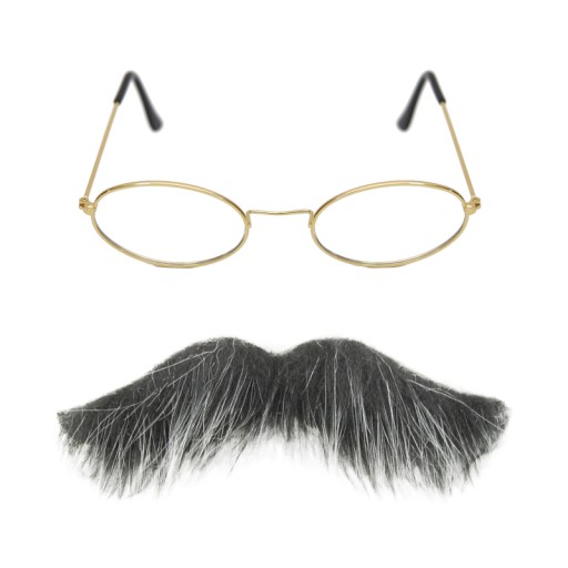STRÓJ DZIADEK STARUSZEK OKULARY WĄSY 2el