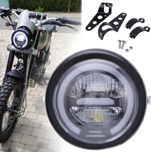 Reflektor lampa przod motocyklowa LED światło do jazdy 6.5Cali uniwersalny