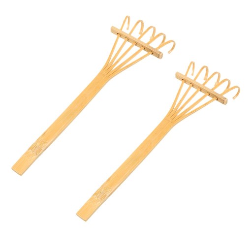 2szt Smalll Mini Bamboo Rake Dekoracyjny Ornament