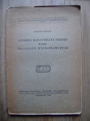 Barycz... Fredro wobec zagadnień wychowawczych