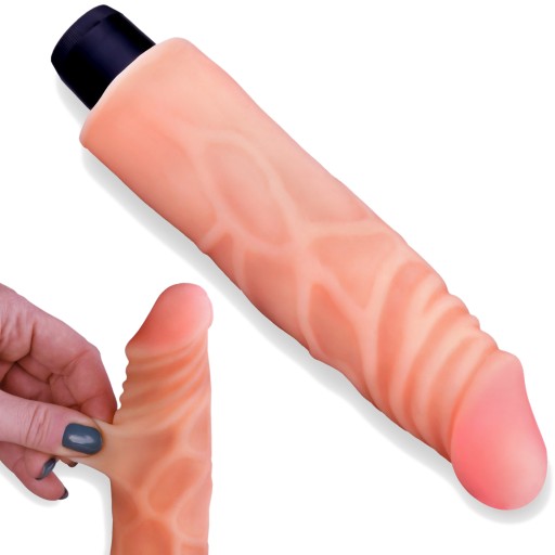 Realistyczny Penis MIĘKKI WIBRATOR Z CYBERSKÓRY