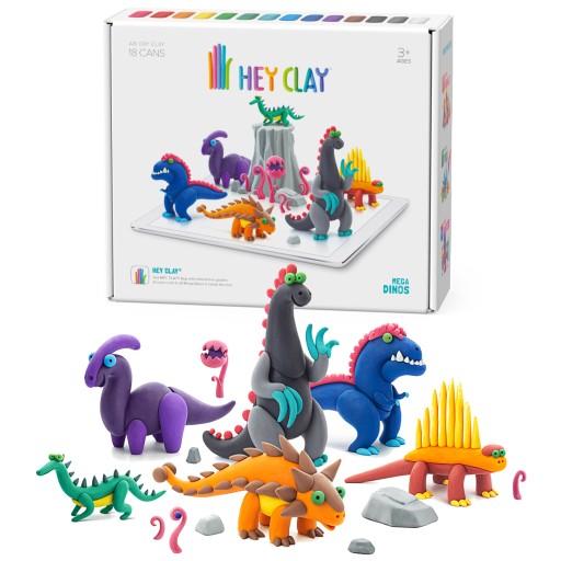 TM Toys Hey Clay Masa plastyczna Zestaw Mega Dinos