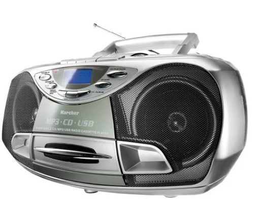 RADIOODTWARZACZ RR 510N BOOMBOX KARCHER SREBRNY CD RADIO FM MP3 USB