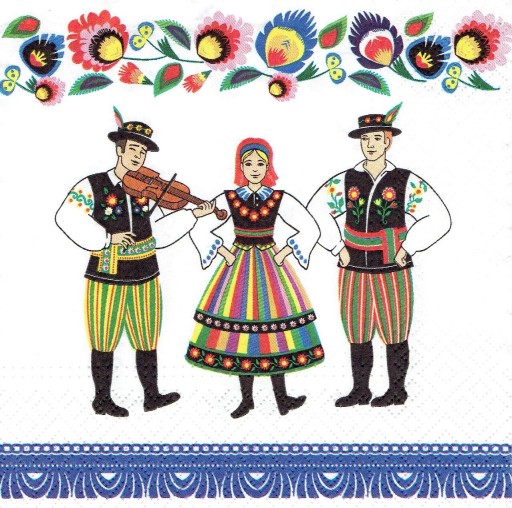 Serwetka decoupage 1F serwetki Ludowa Folk