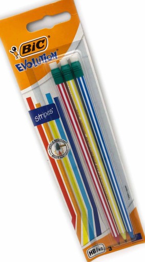 OŁÓWEK EVOLUTION 3szt GUMKA HB ZESTAW BIC