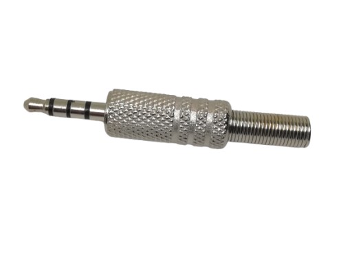 Wtyk jack minijack 3.5mm metalowy 4-polowy 4 pin