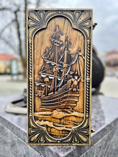 Drewniany Backgammon - Wzór Statek