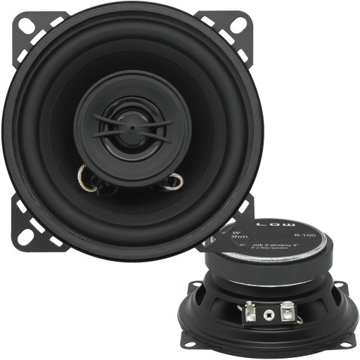 2x MOCNE GŁOŚNIKI SAMOCHODOWE DWUDROŻNE BLOW 65W 100mm 4'' PRZÓD TYŁ 10cm