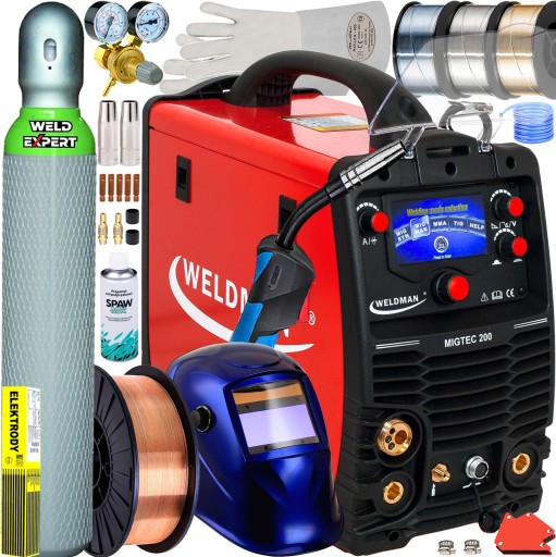 SPAWARKA MIGOMAT WELDMAN MIGTEC MIG 200 LCD IGBT
