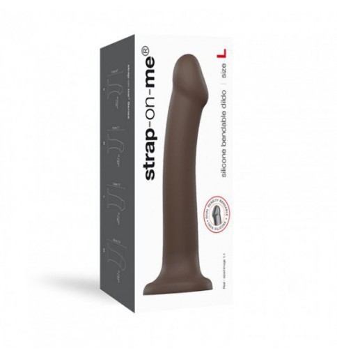 STRAP-ON ME Bendable Dildo Density Chocolate L