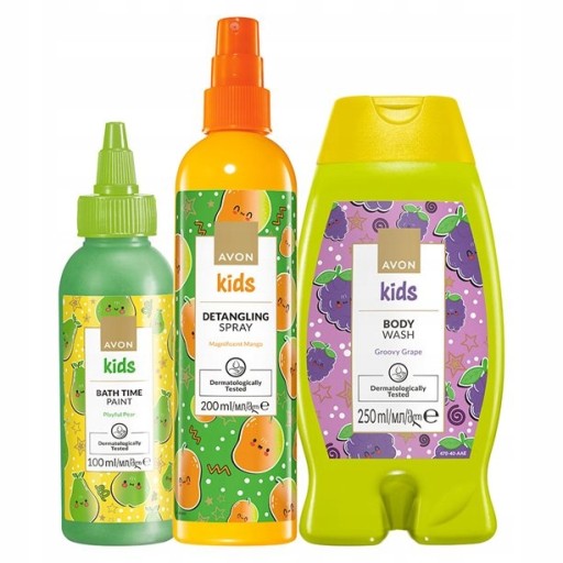 AVON KIDS ROZBRYKANY ZESTAW KOSMETYKÓW DO KAPIELI 3 SZTUKI