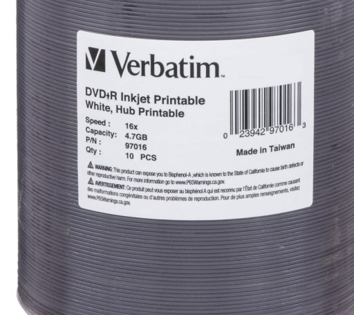 Verbatim DVD+R Printable x16 50szt. koperta CD