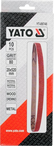 TOYA TAŚMA ŚCIERNA BEZKON. 10SZT P80 20X520MM