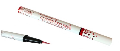 USHAS Eyeliner Metaliczny GLITTER CZERWONY pisak