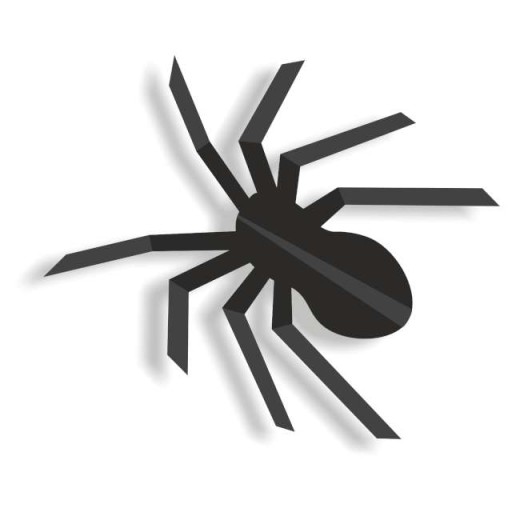 DEKORACJA kartonowa PAJĄK 3D samoprzylepny DUŻY