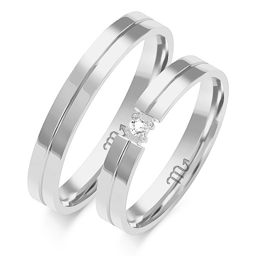 ZŁOTE OBRĄCZKI ŚLUBNE PRÓBA 585 DIAMENT M.JOPEK