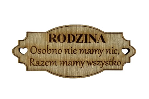 Drewniana tabliczka z grawerem decoupage dekor scrapki 9x4 cm