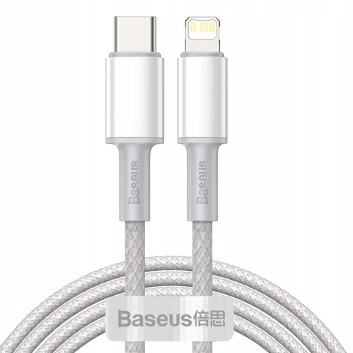 Kabel USB-C do Lightning Baseus 20W PD 2m biały