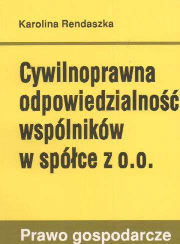 Cywilnoprawna odpowiedzialność wspólników PRAWO