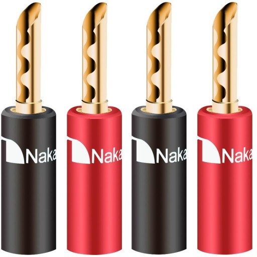 NAKAMICHI Wtyki głośnikowe bananowe BFA GOLD 4szt