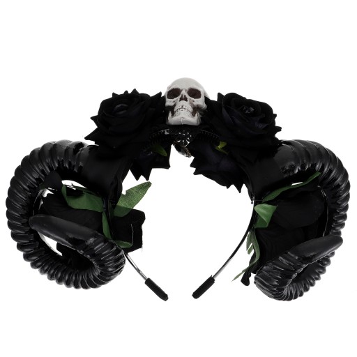 OPASKA NA GŁOWĘ HALLOWEEN CZARNA OPASKA NA GŁOWĘ MASKARADA
