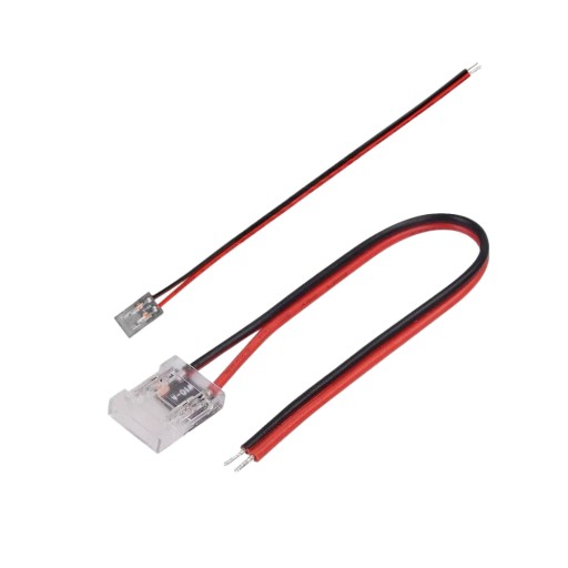 Konektor Złączka Taśm LED Przeźroczysta Z przewodami Gęste/Zwykłe/COB 8mm