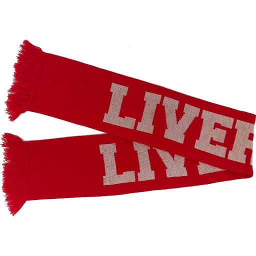 Czerwony Szalik z napisem LIVERPOOL!