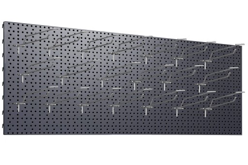 Tablica warsztatowa 1000x400 c.szary + 20x zawieszka pojedyncza wysięgnik L