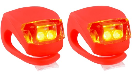 ŚWIATŁA ŚWIATEŁKA DO ROWERU 2 LED-2 SZT+BATERIE