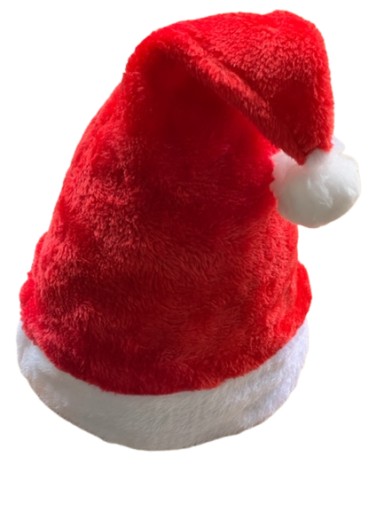 CZAPKA MIKOŁAJA GRUBA PLUSZOWA