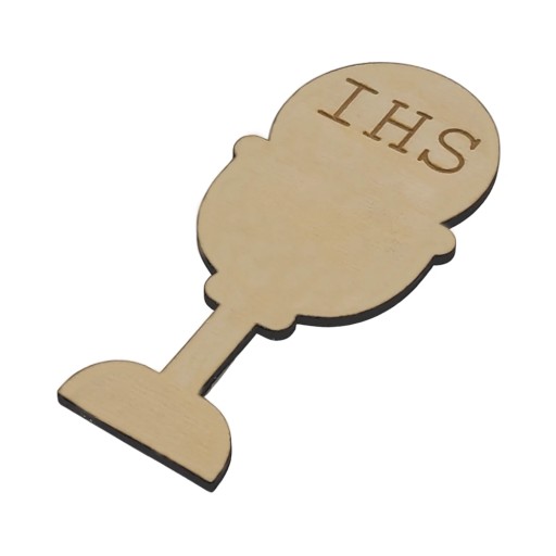 Komunia scrapki drewniane ihs komunia pierwsza święta kielich 10cm