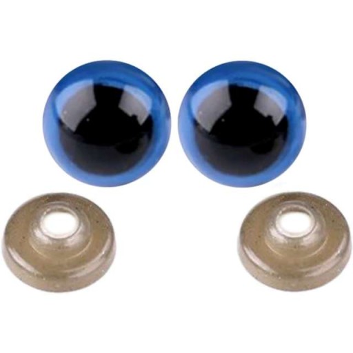 OCZKA bezpieczne DIY niebieskie MASKOTKA 14 mm