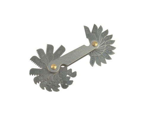 Grzebień miernik gwintu Gwintomierz M0.25-6mm 24el