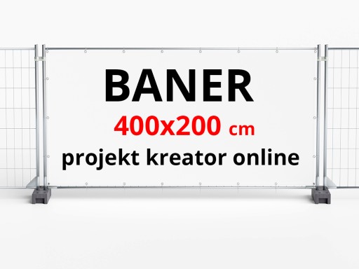 Baner reklamowy plandeka 400x200 projekt kreator