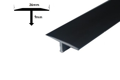Listwa T teownik 26mm a56 EFFECTOR Czarny 100cm anoda 1m