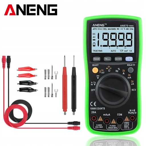 ANENG AN870 Multimetr cyfrowy z automatycznym zakr