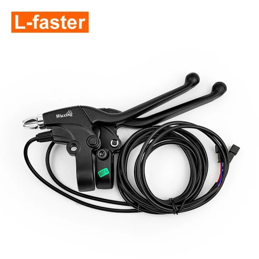 One Pair Electric Brake Lever With Rearview Mirror Hole M8 Black Cut Power