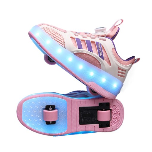 SWIECACE BUTOROLKI BUTY Z ROLKAMI LED ROLKI WROTKI R.27-41