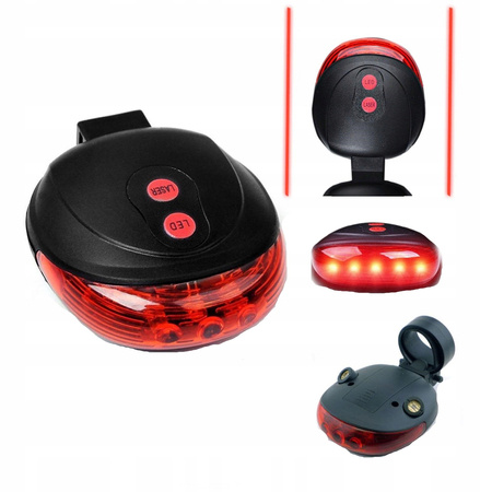 LAMPA TYLNA LED ROWEROWA 2X LASER