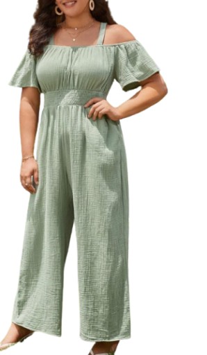 SHEIN PLUS SIZE KOMBINEZON ZIELONY DAMSKI 50 1ŁŁA