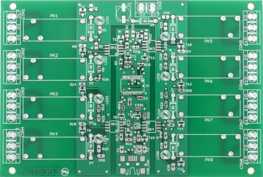 Moduł przekaźników z interfejsem USB, AVT5353 PCB