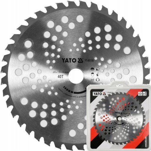 YATO TARCZA KOSY SPALINOWEJ 255 mm WIDIOWA CHWASTY